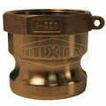 Dixon Type A Cam and Groove Adapter, 3 in, Male Adapter x FNPT, Brass, Import G300-A-BR